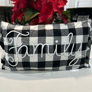 Buffalo Plaid Family Pillow